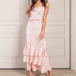 Senlis Nora Ruffled Sleeveless Maxi Dress